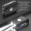 Multifunctional Outdoor Camping Light with USB Rechargeable Tent Light (Black):H20 8