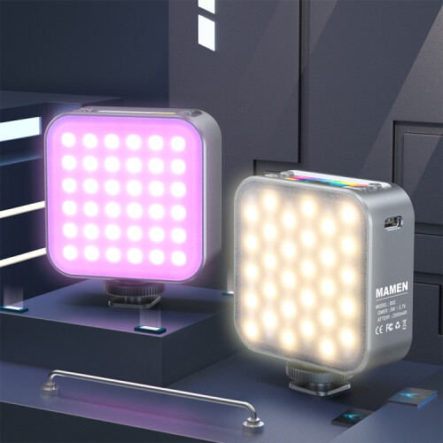 Mamen D01 66 LED 2500-9000K Éclairage d'appoint RGB double face : 66 LED 1