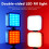 Mamen D01 66 LED 2500-9000K Éclairage d'appoint RGB double face : 66 LED 6