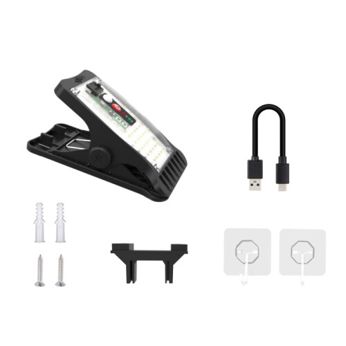 Solar-powered outdoor clip-on LED garden/courtyard light with motion sensor, emergency lighting; Model: USB reversible charging.:USB Charging 1