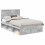 VidaXL vidaXL Bed Frame Concerte Grey 135 x 190 cm Solid Pine Wood 4