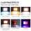 Solar-powered floodlight, portable flashlight, emergency work light (orange):144 LEDs 4