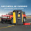 FOXSUR Auto-Starthilfe, multifunktionale tragbare Luftpumpe (Gelb): Gelb 4