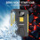 FOXSUR Auto-Starthilfe, multifunktionale tragbare Luftpumpe (Gelb): Gelb 8