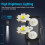 V10 Portable Keychain Light USB Rechargeable High-Intensity Mini Flashlight (White):White 6