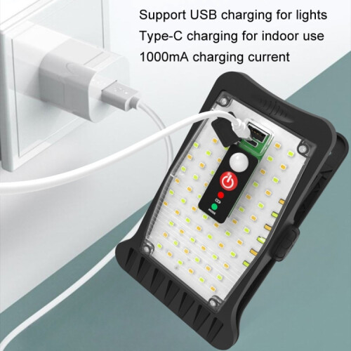 Solar-powered outdoor clip-on LED garden/courtyard light with motion sensor, emergency lighting. Model: USB + remote control.:USB+Remote Control 2