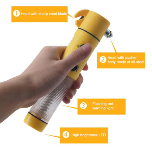 4-in-1 Multifunktionale LED-Notfalltaschenlampe, kompatibel mit Autos 2