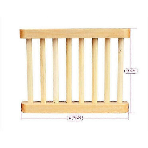 Conjunto de 2 saboneteiras de bambu natural feitas à mão, para duche e lavatório, com design ventilado e secagem rápida 1
