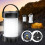 Outdoor camping light, emergency light, multi-functional tent light, solar-powered rechargeable LED high-intensity camping light (white model):Hourgl 3