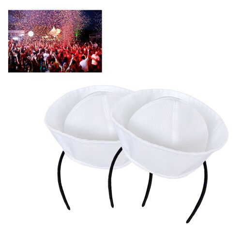 Captain Hats Sailor Costume Accessory for Masquerade-White 2
