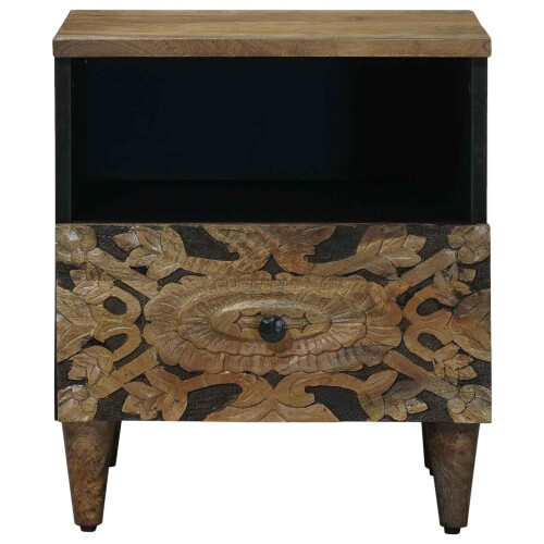 VidaXL vidaXL Bed cabinet 2 pcs Brown 40 x 33 x 46 cm Solid Mango Wood 1