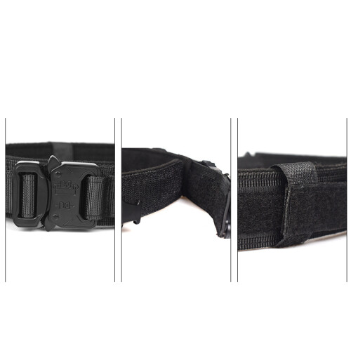 Collier réglable en nylon pour chien avec support AirTag Black L 1