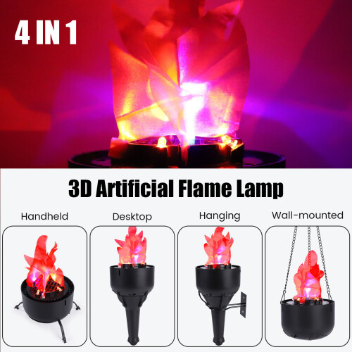 LED Fake Fire Flame Lamp 3D Campfire Decor 1