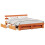 VidaXL vidaXL Bed Frame with Headboard Wax Brown 200 x 200 cm Solid Pine Wood 5
