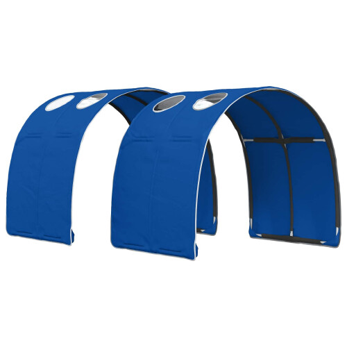 VidaXL vidaXL Bed Tunnel 2 pcs Blue 211 x 67.5 x 2 cm Polyester 1