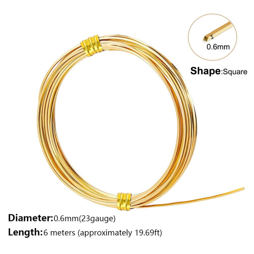 Copper Wire 0.6 mm Half Hard 2 Rolls 19.69 Ft 1