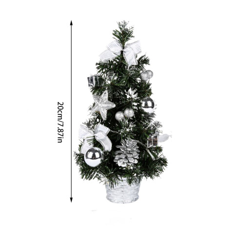Mini LED Christmas Tree Set Warm White Lights Battery 2