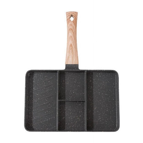 Non-Stick Frying Pan with Four-Hole Design for Omelette and 2