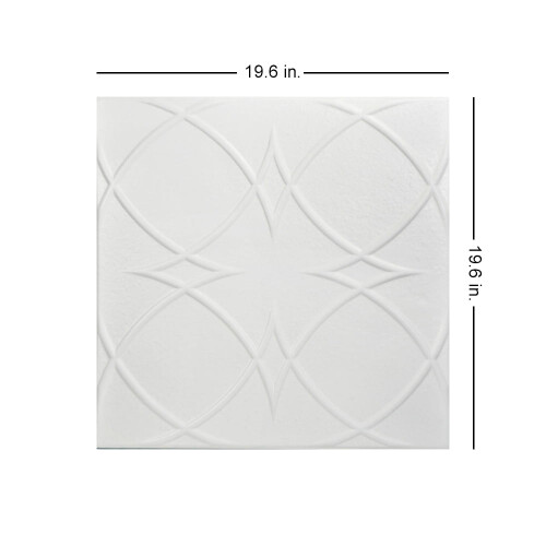 Circles And Stars Foam Ceiling Tile White Heron 8 pcs 2