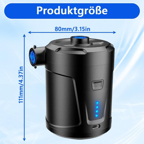 Ηλεκτρική αντλία αέρα για φουσκωτά, 5200 mAh, αντλία στρώματος αέρα, επαναφ 1