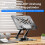 Laptop stand for desk, adjustable computer stand with 360 rotating base, ergonomic foldable laptop riser holder, load capacity 1 3
