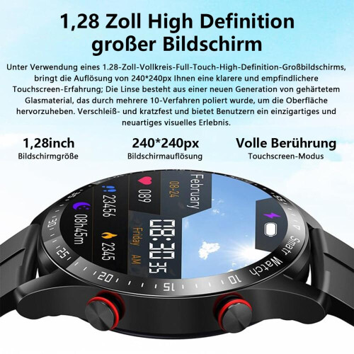 Men's Smartwatch, IP67 Waterproof, 1.28" HD Screen, Bluetooth Talk Smartwatch, Multiple Training Modes 1