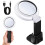 Lente d'ingrandimento con luce e supporto, lampada d'ingrandimento a LED con 3 modalità – 18 LED, pieghevole e con supporto – per 3