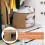 Round felt hat storage box, 45 cm, foldable with zipper, viewing window and carrying strap 5