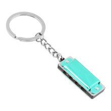 Harmonica 8 tons 4 trous Harmonica porte-clés pour clé,-Vert