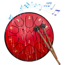 Hand Drum 11 Tone 6 Inch Carbon Steel with Drumsticks Sheet