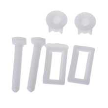 Toilet Seat Expansion Screw Hinges Easy Install-White