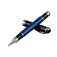 Stylo à bille Gel Signature en Fiber de carbone, encre-Bleu