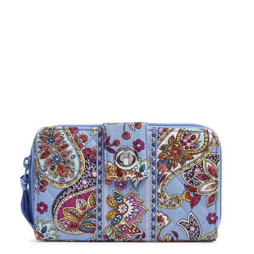 RFID Turnlock Women's Cotton Wallet Provence Paisley
