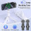 Mini microfone sem fio 4 em 1 com faixa para pescoço, compatível com todos os dispositivos (iOS, Android, câmera, PC), com ca 4