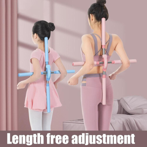 Telescopic yoga stick for posture correction – Adjustable stretching tool for rounded back and back extension 2