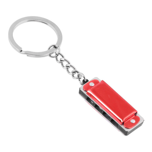 Porte-clés Harmonica coloré, Instruments de musique, 8-Rouge