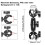 Camera clamp mount 8cm, double clamp with 360 ball head, adjustable action camera mount for bicycle handlebars 3