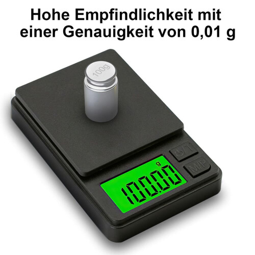 Precision pocket scale, 0.01g accuracy, digital fine scale with backlight and protective case, multiple unit conversions 1