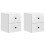 VidaXL vidaXL Wall-Mounted Bedside Cabinet with Drawer 2 pcs High Gloss White 1