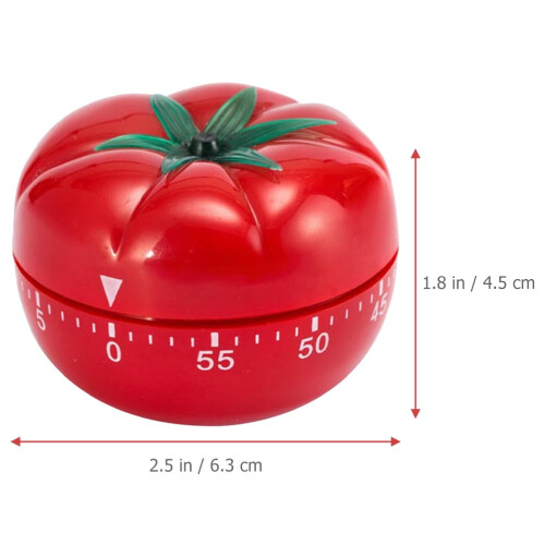 Tomato Egg Timer Mechanical 1 Pack Red 6.3 x 4.5 cm 1
