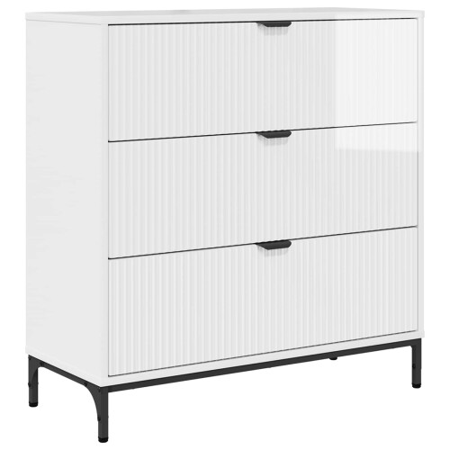 VidaXL vidaXL Sideboard High Gloss White 79.5 x 33 x 82 cm Engineered Wood 1