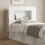 VidaXL vidaXL Headboard Cabinet with Storage High Gloss White Engineered Wood 4