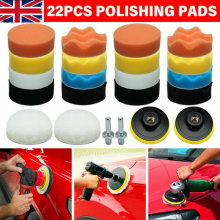 22x Car Polisher Gross Polishing Pads for Drill Sponge Buffer Waxing Buffing Kit