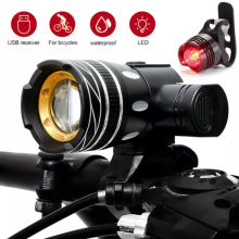 LED Mountain Bike Lights Rechargeable 50000LM Bicycle Torch Front &Rear Lamp Set