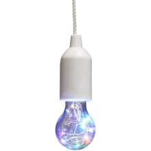 Battery Operated LED Bulb Multi Coloured Pull Cord - Ideal Garden Table Parasol