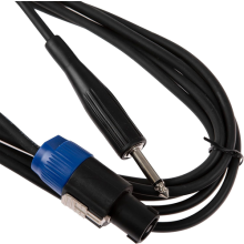 PA Speaker Lead Locking SPK to 6.35mm 1/4 Jack Low Loss 5.8mm Cables 1.5m Long