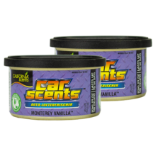 2 Pack of California Scents Monterey Vanilla Car & Home Air Freshener Can Style