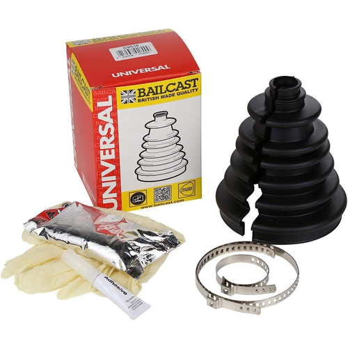 Universal Universal Split Constant Velocity Joint Gaiter Boot Replacement Kit, Black