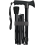 Folding Adjustable Aluminium Walking Stick with Ergonomic Rubber Handle - Black 1