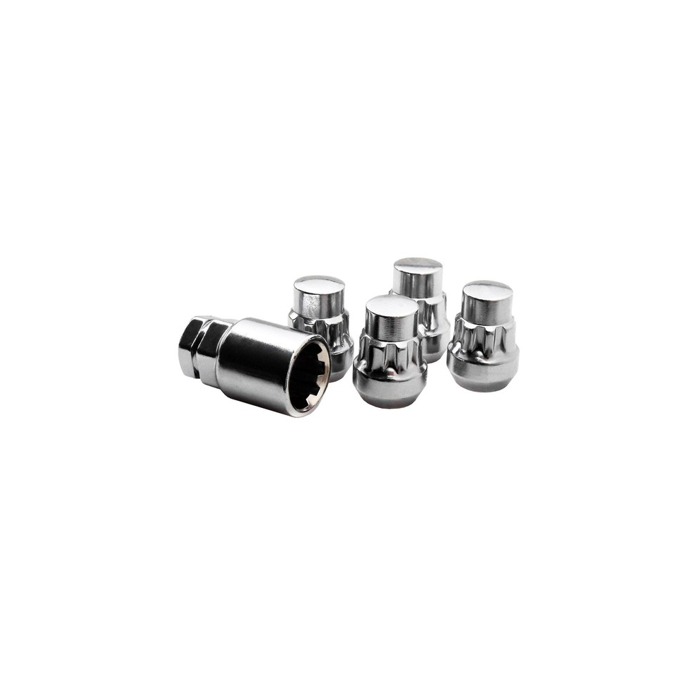 Photos - Card Reader / USB Hub M12x1.50mm Chrome Anti Theft Locking Wheel Nuts For Toyota Aygo  2013